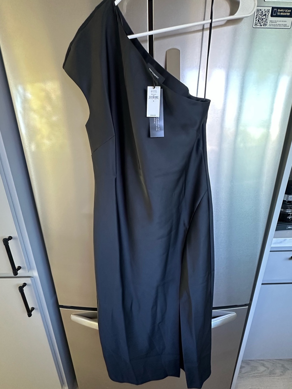 Banana Republic One-Shoulder Black Evening Dress